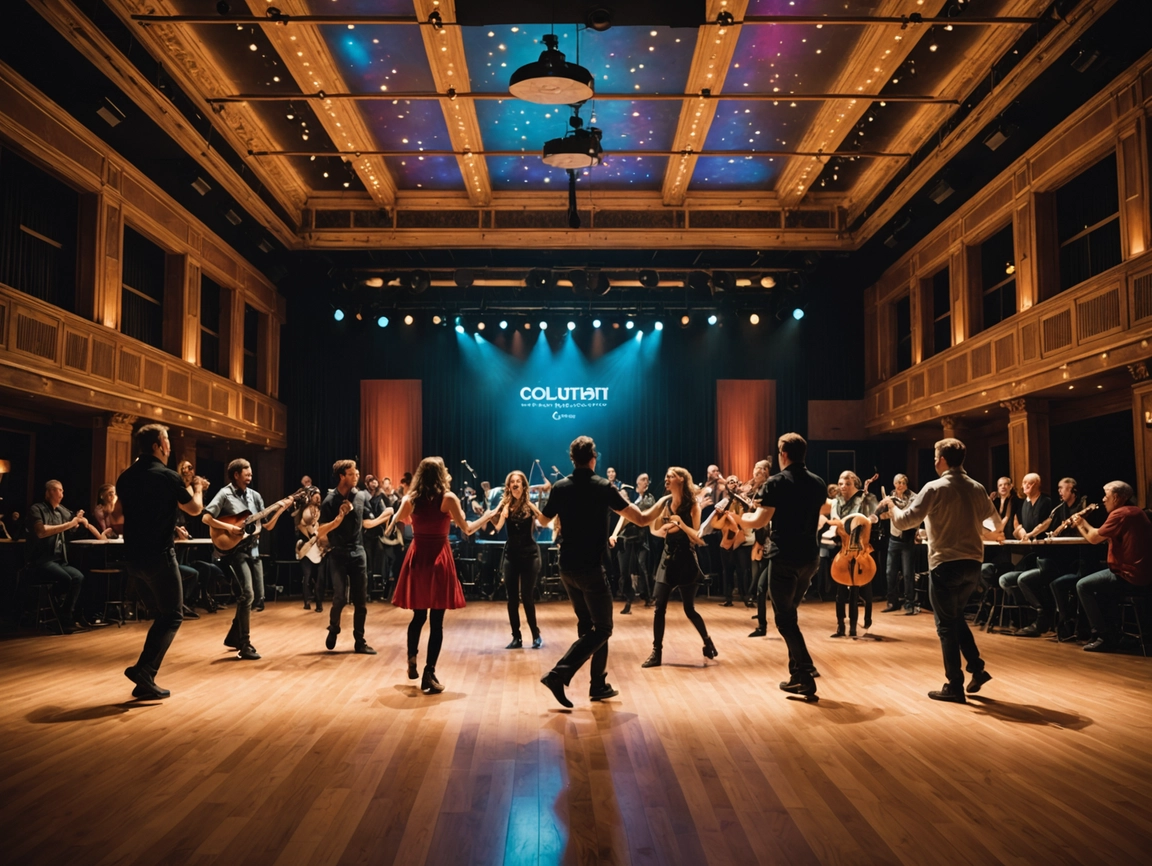 Professional music studio with acoustic treatment panels