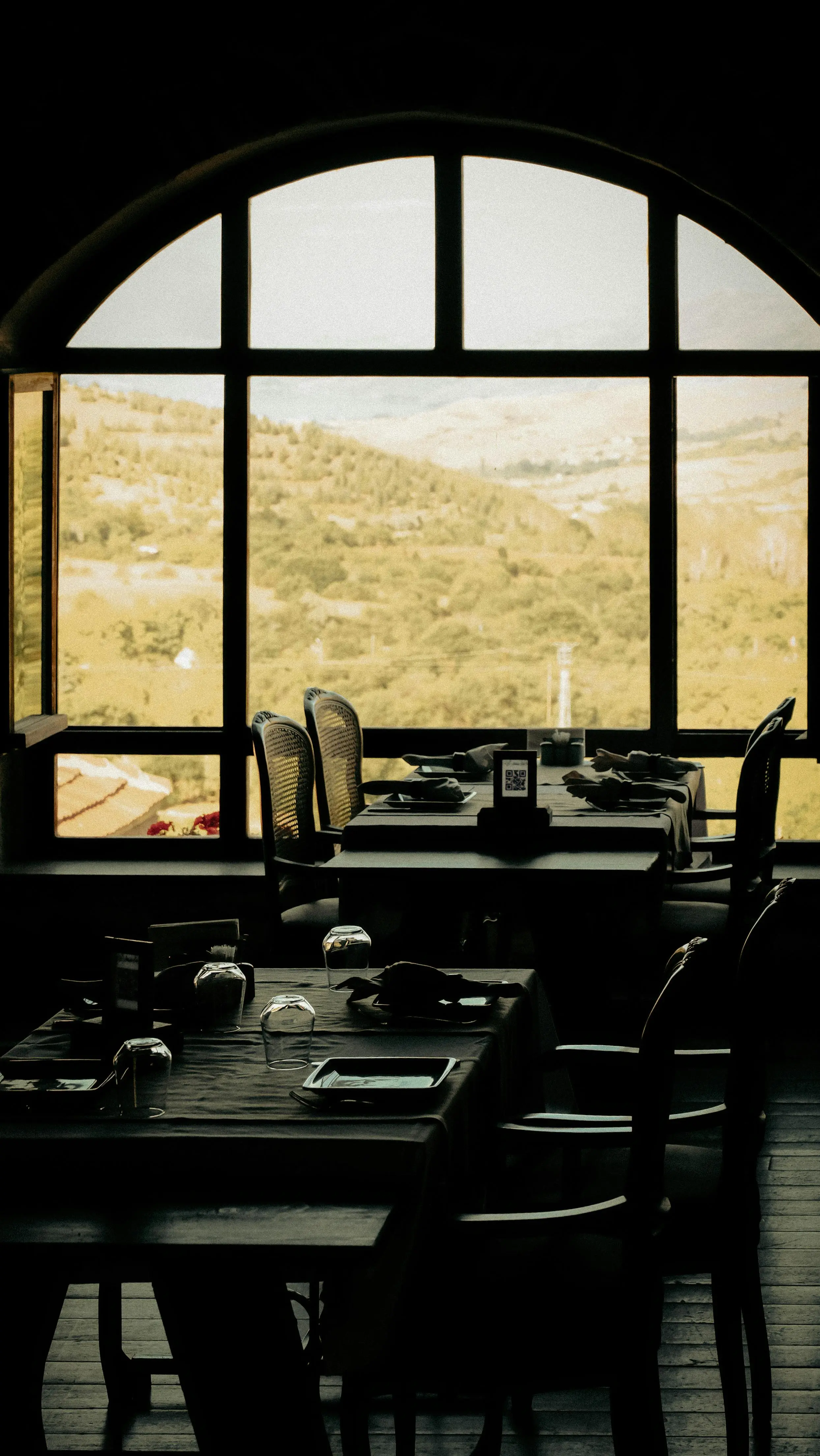 Modern restaurant interior with acoustic panels